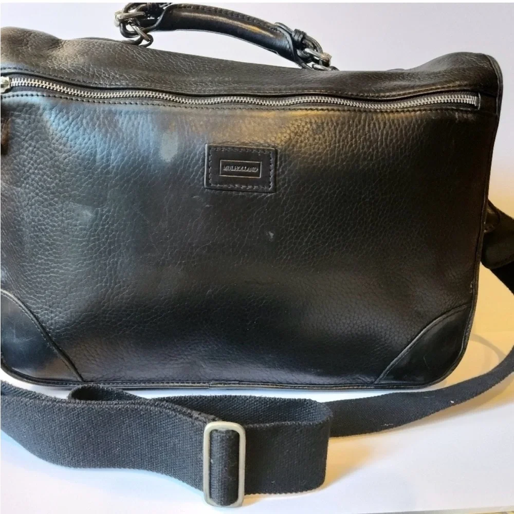 Vintage MULHOLLAND Black Leather Briefcase THE CHALICE 2007 - Picture 3 of 16